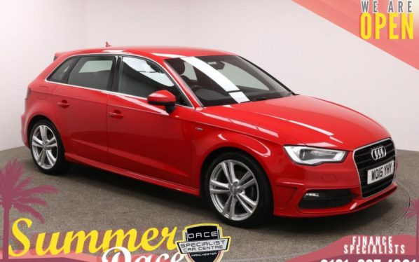 Used 2015 RED AUDI A3 Hatchback 2.0 TDI S LINE 5d 148 BHP (reg. 2015-07-15) for sale in Manchester