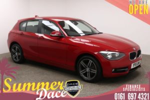 Used 2015 RED BMW 1 SERIES Hatchback 2.0 116D SPORT 5d 114 BHP (reg. 2015-04-29) for sale in Manchester