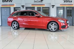 Used 2015 RED MERCEDES-BENZ C-CLASS Estate 2.1 C220 BLUETEC AMG LINE 5d 170 BHP (reg. 2015-03-12) for sale in Hazel Grove