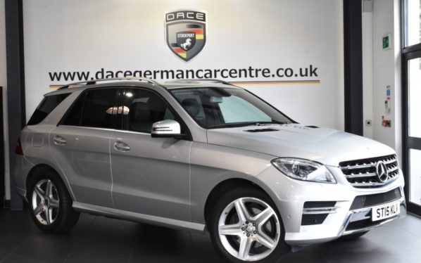 Used 2015 SILVER MERCEDES-BENZ M-CLASS Estate 2.1 ML250 BLUETEC AMG LINE 5DR AUTO 201 BHP (reg. 2015-05-29) for sale in Bolton