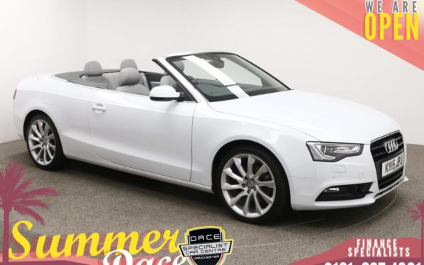 Used 2015 WHITE AUDI A5 Convertible 2.0 TDI SE 2d 177 BHP (reg. 2015-05-26) for sale in Manchester