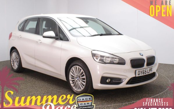 Used 2015 WHITE BMW 2 SERIES ACTIVE TOURER Hatchback 2.0 218D LUXURY ACTIVE TOURER 5d AUTO 148 BHP (reg. 2015-09-14) for sale in Stockport