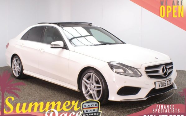 Used 2015 WHITE MERCEDES-BENZ E-CLASS Saloon 3.0 E350 BLUETEC AMG LINE 4d AUTO 255 BHP (reg. 2015-03-02) for sale in Stockport