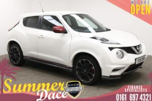 Used 2015 WHITE NISSAN JUKE Hatchback 1.6 NISMO RS DIG-T 5d 218 BHP (reg. 2015-03-02) for sale in Manchester