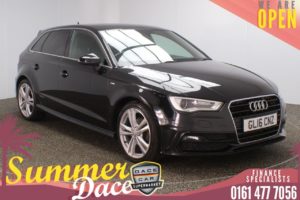 Used 2016 BLACK AUDI A3 Hatchback 2.0 TDI S LINE NAV 5d AUTO 148 BHP (reg. 2016-04-18) for sale in Stockport