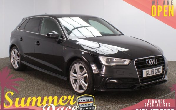 Used 2016 BLACK AUDI A3 Hatchback 2.0 TDI S LINE NAV 5d AUTO 148 BHP (reg. 2016-04-18) for sale in Stockport