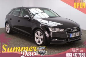 Used 2016 BLACK AUDI A3 Hatchback 2.0 TDI SPORT NAV 5d 182 BHP (reg. 2016-02-18) for sale in Stockport