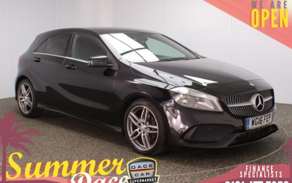Used 2016 BLACK MERCEDES-BENZ A-CLASS Hatchback 1.5 A 180 D AMG LINE 5d AUTO 107 BHP (reg. 2016-04-28) for sale in Stockport