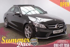 Used 2016 BLACK MERCEDES-BENZ C-CLASS Saloon 2.0 C200 AMG LINE PREMIUM PLUS 4DR AUTO 184 BHP (reg. 2016-11-17) for sale in Stockport