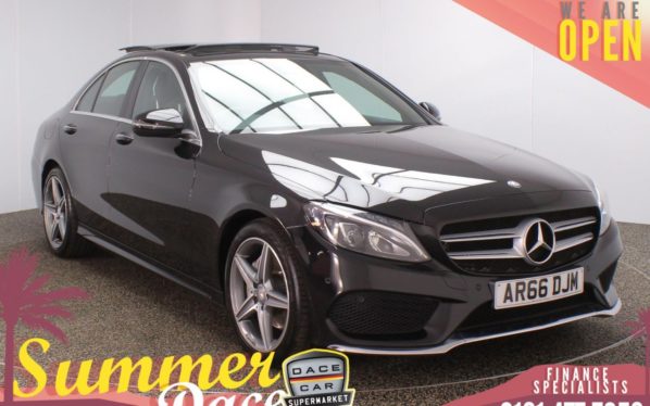 Used 2016 BLACK MERCEDES-BENZ C-CLASS Saloon 2.0 C200 AMG LINE PREMIUM PLUS 4DR AUTO 184 BHP (reg. 2016-11-17) for sale in Stockport