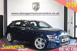 Used 2016 BLUE AUDI A3 Hatchback 2.0 TDI S LINE 5DR 148 BHP (reg. 2016-09-28) for sale in Bolton