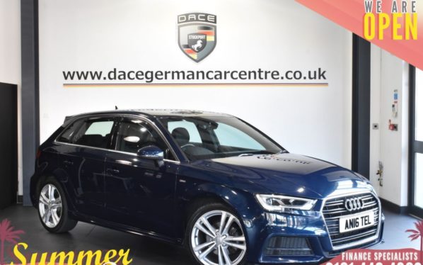 Used 2016 BLUE AUDI A3 Hatchback 2.0 TDI S LINE 5DR 148 BHP (reg. 2016-09-28) for sale in Bolton