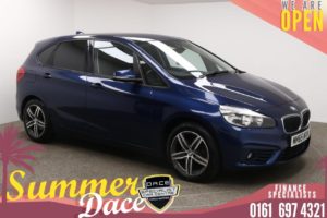 Used 2016 BLUE BMW 2 SERIES Hatchback 2.0 218D SPORT ACTIVE TOURER 5d AUTO 148 BHP (reg. 2016-02-25) for sale in Manchester