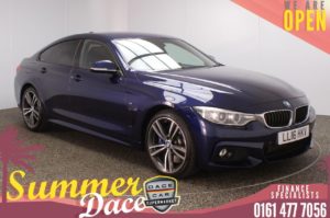 Used 2016 BLUE BMW 4 SERIES GRAN COUPE Coupe 3.0 430D XDRIVE M SPORT GRAN COUPE 4d AUTO 255 BHP (reg. 2016-04-29) for sale in Stockport