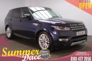 Used 2016 BLUE LAND ROVER RANGE ROVER SPORT SUV 3.0 SDV6 HSE 5d AUTO 306 BHP (reg. 2016-04-05) for sale in Stockport