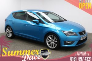 Used 2016 BLUE SEAT LEON Hatchback 2.0 TDI FR TECHNOLOGY DSG 5d AUTO 150 BHP (reg. 2016-09-11) for sale in Manchester