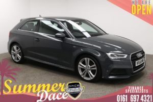 Used 2016 GREY AUDI A3 Hatchback 1.6 TDI S LINE 3d 109 BHP (reg. 2016-10-08) for sale in Manchester