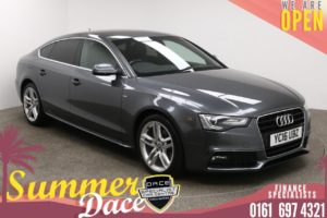 Used 2016 GREY AUDI A5 Hatchback 2.0 TDI S LINE 5d AUTO 187 BHP (reg. 2016-03-30) for sale in Manchester