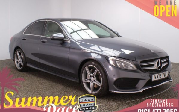 Used 2016 GREY MERCEDES-BENZ C-CLASS Saloon 2.1 C220 D AMG LINE PREMIUM 4d 170 BHP (reg. 2016-04-30) for sale in Stockport