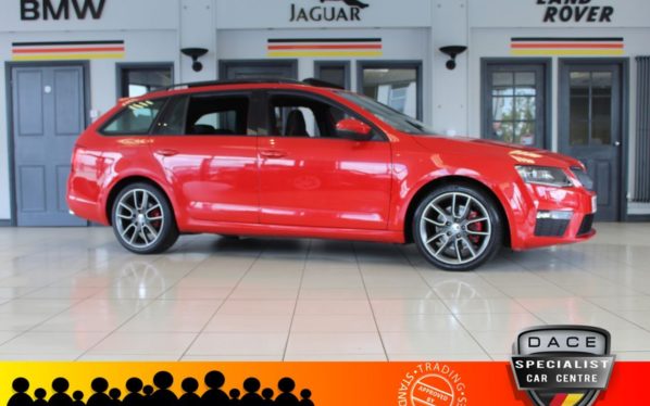 Used 2016 RED SKODA OCTAVIA Estate 2.0 VRS TDI DSG 5d AUTO 181 BHP (reg. 2016-06-01) for sale in Hazel Grove