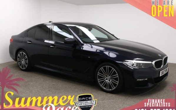 Used 2017 BLACK BMW 5 SERIES Saloon 2.0 520D XDRIVE M SPORT 4d AUTO 188 BHP (reg. 2017-03-14) for sale in Manchester