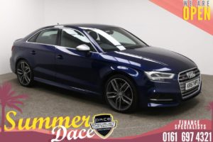 Used 2017 BLUE AUDI S3 Saloon 2.0 S3 QUATTRO 4d AUTO 306 BHP (reg. 2017-10-31) for sale in Manchester