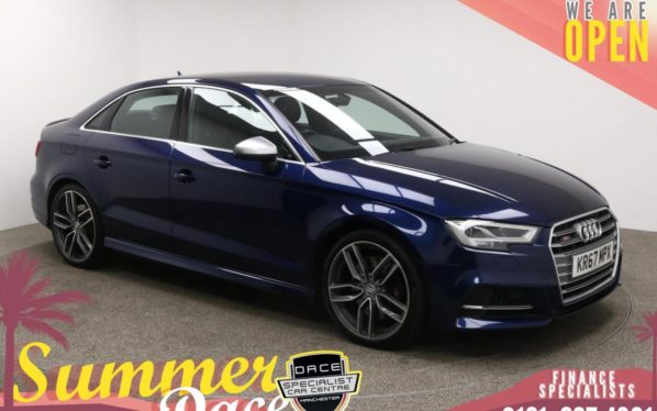 Used 2017 BLUE AUDI S3 Saloon 2.0 S3 QUATTRO 4d AUTO 306 BHP (reg. 2017-10-31) for sale in Manchester