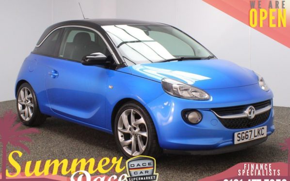 Used 2017 BLUE VAUXHALL ADAM Hatchback 1.4 SLAM 3DR 98 BHP (reg. 2017-09-27) for sale in Stockport