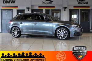 Used 2017 GREY AUDI A3 Hatchback 2.0 TFSI BLACK EDITION 5d AUTO 188 BHP (reg. 2017-04-28) for sale in Hazel Grove