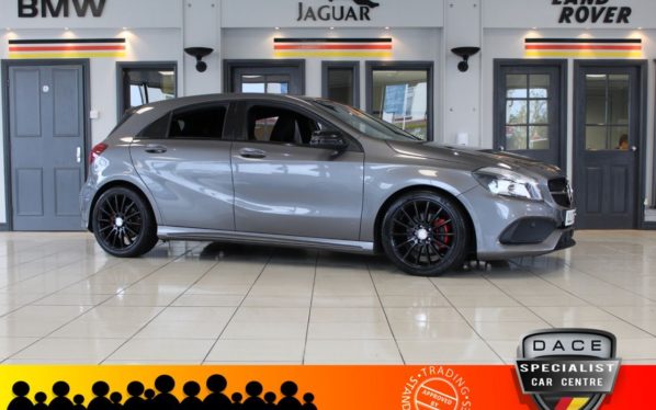 Used 2017 GREY MERCEDES-BENZ A-CLASS Hatchback 1.6 A 200 AMG LINE 5d AUTO 154 BHP (reg. 2017-04-30) for sale in Hazel Grove