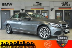 Used 2017 GREY MERCEDES-BENZ C-CLASS Saloon 2.1 C 220 D SPORT 4d AUTO 170 BHP (reg. 2017-06-23) for sale in Hazel Grove