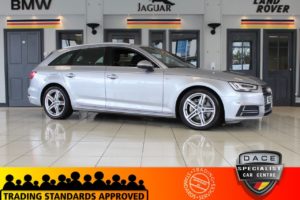 Used 2017 SILVER AUDI A4 Estate 2.0 AVANT TDI S LINE 5d 188 BHP (reg. 2017-01-31) for sale in Hazel Grove