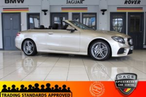 Used 2017 SILVER MERCEDES-BENZ E-CLASS Convertible 2.0 E 220 D AMG LINE PREMIUM PLUS 2d AUTO 192 BHP (reg. 2017-09-29) for sale in Hazel Grove