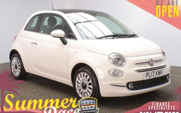 Used 2017 WHITE FIAT 500 Hatchback 1.2 LOUNGE 3DR 69 BHP (reg. 2017-06-30) for sale in Stockport