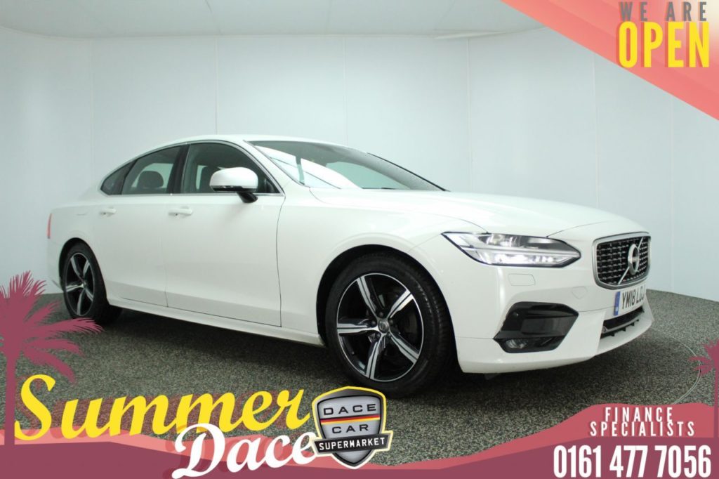 Used 2018 WHITE VOLVO S90 Saloon 2.0 D4 R-DESIGN 4DR 1 OWNER AUTO 188 BHP (reg. 2018-07-31) for sale in Stockport