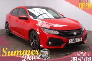 Used 2019 RED HONDA CIVIC Hatchback 1.5 VTEC SPORT PLUS 5DR 1 OWNER AUTO 180 BHP (reg. 2019-01-12) for sale in Stockport