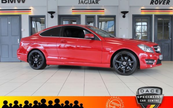 Used 2012 RED MERCEDES-BENZ C-CLASS Coupe 1.6 C180 BLUEEFFICIENCY AMG SPORT 2d 154 BHP (reg. 2012-09-28) for sale in Hazel Grove