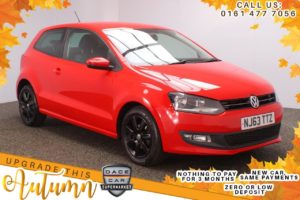 Used 2013 RED VOLKSWAGEN POLO Hatchback 1.2 MATCH EDITION 3d 59 BHP (reg. 2013-09-19) for sale in Stockport