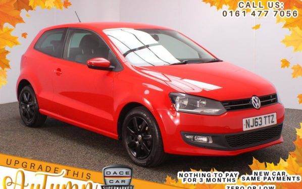 Used 2013 RED VOLKSWAGEN POLO Hatchback 1.2 MATCH EDITION 3d 59 BHP (reg. 2013-09-19) for sale in Stockport