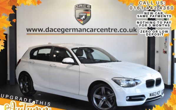 Used 2013 WHITE BMW 1 SERIES Hatchback 1.6 116I SPORT 5DR 135 BHP (reg. 2013-09-25) for sale in Bolton