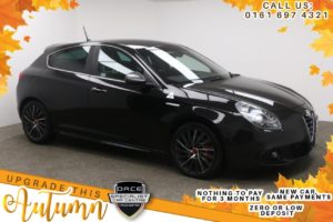 Used 2014 BLACK ALFA ROMEO GIULIETTA Hatchback 1.7 TBI QUADRIFOGLIO VERDE TCT 5d 240 BHP (reg. 2014-11-26) for sale in Manchester