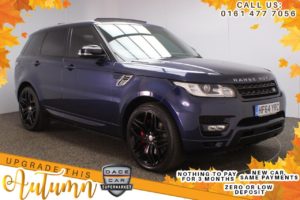 Used 2014 BLUE LAND ROVER RANGE ROVER SPORT SUV 3.0 SDV6 AUTOBIOGRAPHY DYNAMIC 5d AUTO 288 BHP (reg. 2014-09-18) for sale in Stockport