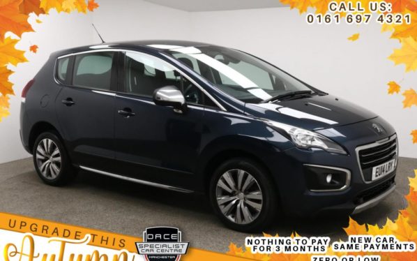Used 2014 BLUE PEUGEOT 3008 Hatchback 1.6 E-HDI ACTIVE 5d 115 BHP (reg. 2014-03-13) for sale in Manchester