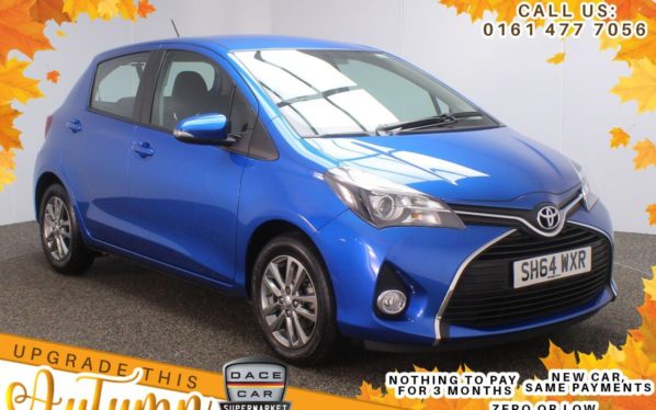 Used 2014 BLUE TOYOTA YARIS Hatchback 1.3 VVT-I ICON M-DRIVE S 5d AUTO 99 BHP (reg. 2014-10-31) for sale in Stockport