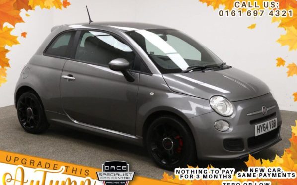 Used 2014 GREY FIAT 500 Hatchback 0.9 TWINAIR S 3d 105 BHP (reg. 2014-09-30) for sale in Manchester