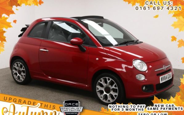Used 2014 RED FIAT 500C Convertible S (reg. 2014-09-01) for sale in Manchester