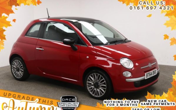 Used 2014 RED FIAT 500 Hatchback 1.2 CULT 3d 69 BHP (reg. 2014-12-22) for sale in Manchester