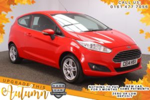 Used 2014 RED FORD FIESTA Hatchback 1.2 ZETEC 3d 81 BHP (reg. 2014-03-31) for sale in Stockport