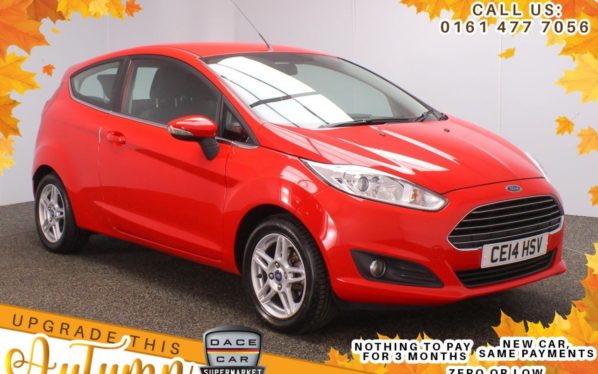 Used 2014 RED FORD FIESTA Hatchback 1.2 ZETEC 3d 81 BHP (reg. 2014-03-31) for sale in Stockport