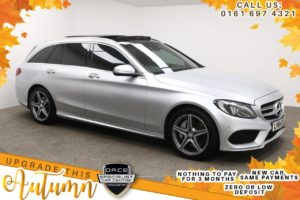 Used 2014 SILVER MERCEDES-BENZ C-CLASS Estate 2.1 C250 BLUETEC AMG LINE PREMIUM PLUS 5d AUTO 204 BHP (reg. 2014-10-17) for sale in Manchester